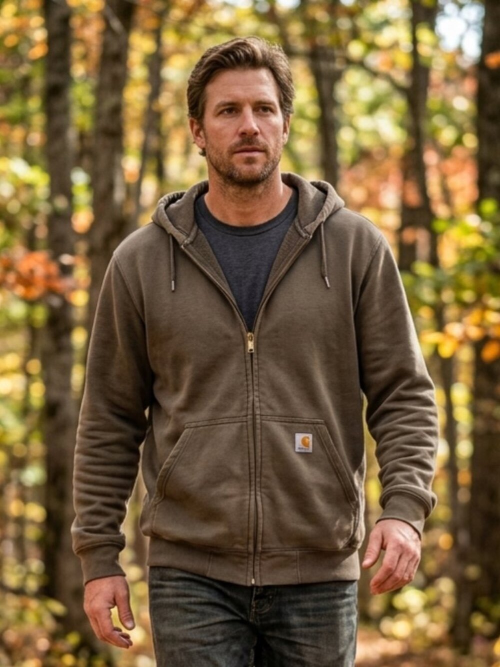 Carhartt Men's Rain Defender Loose Fit Full-Zip Long-Sleeve Hoodie